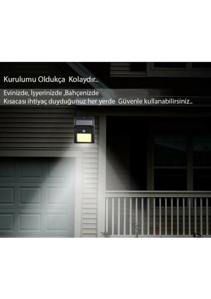 48 Ledli Güneş Enerjili Hareket Sensörlü Bahçe Lambası modelleri