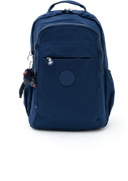 Sanmorris Unisex Suya Dayanıklı Krinkıl Kumaş Çok Gözlü Büyük Boy Laptop Okul ve Sırt Çantası 3019 fırsatları