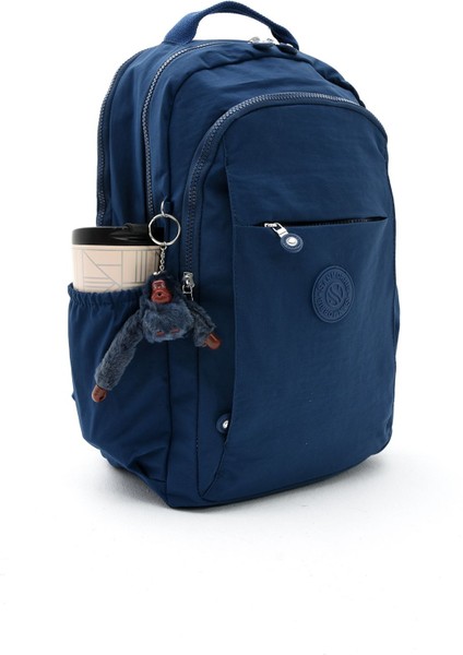 Sanmorris Unisex Suya Dayanıklı Krinkıl Kumaş Çok Gözlü Büyük Boy Laptop Okul ve Sırt Çantası 3019 indirimleri