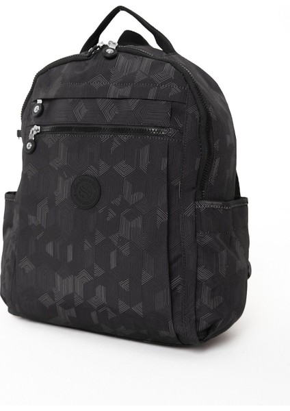 Sanmorris Unisex Suya Dayanıklı Krinkıl Kumaş Çok Gözlü Laptop Okul ve Sırt Çantası 3059