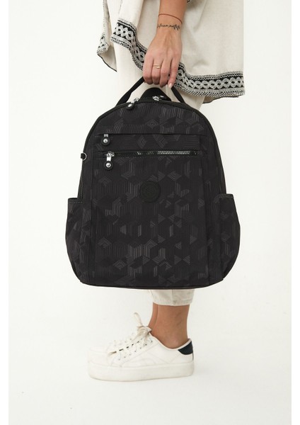 Sanmorris Unisex Suya Dayanıklı Krinkıl Kumaş Çok Gözlü Laptop Okul ve Sırt Çantası 3059 modelleri