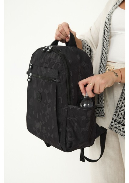 Sanmorris Unisex Suya Dayanıklı Krinkıl Kumaş Çok Gözlü Laptop Okul ve Sırt Çantası 3059 indirimleri