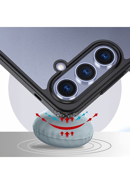 Galaxy Uyumlu S25 Kılıf Kamera Korumalı Şeffaf Arka Yüzey Zore New Roll Kapak