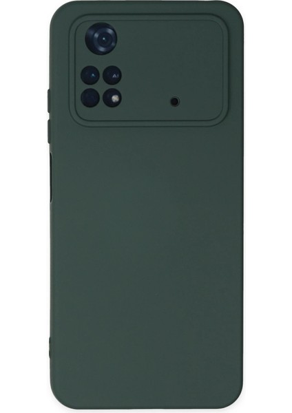 Xiaomi Poco M4 Pro 4g Kılıf Nano Içi Kadife Silikon - Koyu Yeşil Drstr