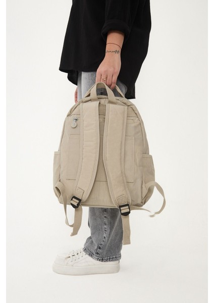 Sanmorris Unisex Suya Dayanıklı Krinkıl Kumaş Çok Gözlü Laptop Okul ve Sırt Çantası 3059 fırsatları