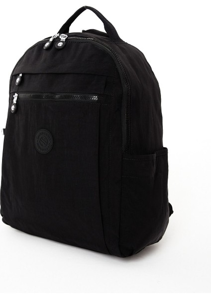 Sanmorris Unisex Suya Dayanıklı Krinkıl Kumaş Çok Gözlü Laptop Okul ve Sırt Çantası 3059