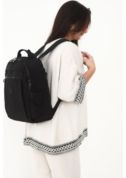 Sanmorris Unisex Suya Dayanıklı Krinkıl Kumaş Çok Gözlü Laptop Okul ve Sırt Çantası 3059 fırsatları