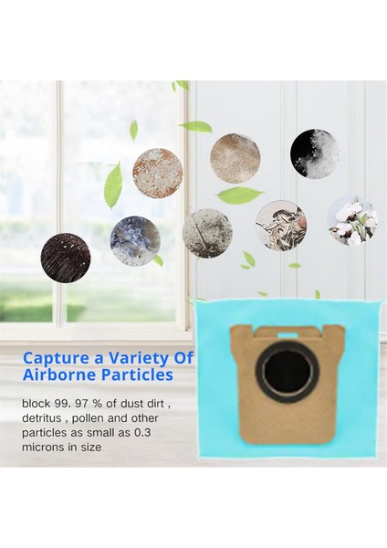 6pcs Aktif Karbon Toz Torbası Xiaomi Robot Vakum X10+, Mijia Omni 1s, B101CN/DREAME Bot S10 S20 Pro, L10S Ultra (Yurt Dışından) fiyatları