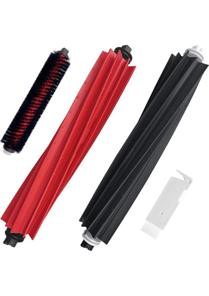 Roborock S8 Pro Ultra Elektrikli Süpürge Için Rulo Fırça Seti, 2 Ayrılabilir Kauçuk Rulo Fırça, 1 x Kendi Kendini Temizleyen Fırça (Yurt Dışından)