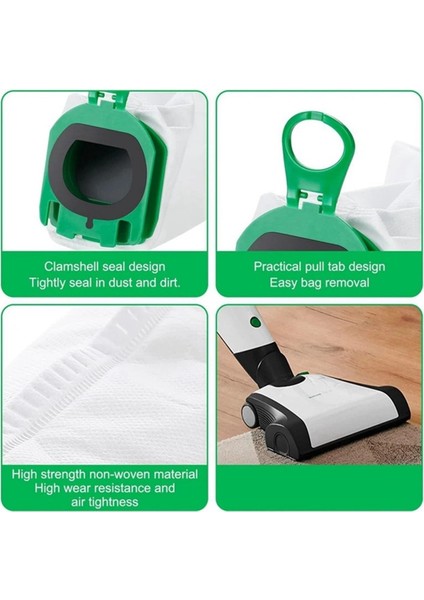 Vorwerk Kobold VB100 FP100 Elektrikli Süpürge Aksesuarları Toz Torbası Motor Koruma Filtreleri Yüksek Verimli Filtreleme (Yurt Dışından)