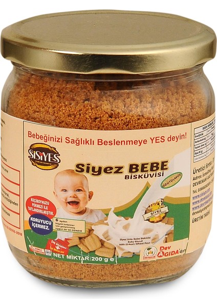 Siyez Unlu Bebe Bisküvisi Toz 200G