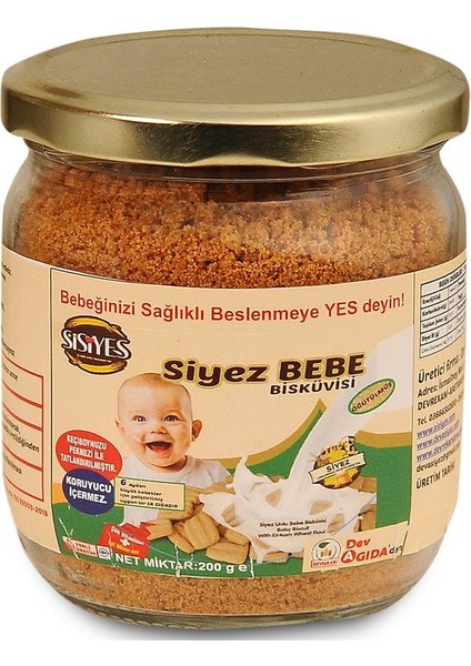Siyez Unlu Bebe Bisküvisi Toz 200G fiyatları
