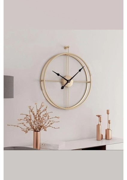 75 cm Altın Renkli Modern Ispanyol Tarzı Duvar Saati, Şık ve Dekoratif. fırsatları