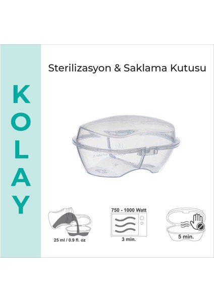 Göğüs Ucu Koruyucu, İkili, Sterilizasyon ve Saklama Kutulu