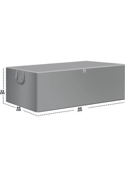 6 6 Adet - Büyük Boy Baza Altı ve Çekyat Hurç 65 x 45 x 22 cm - Gri 45 x 64 Tr Gri 100% Polipropile fiyatları