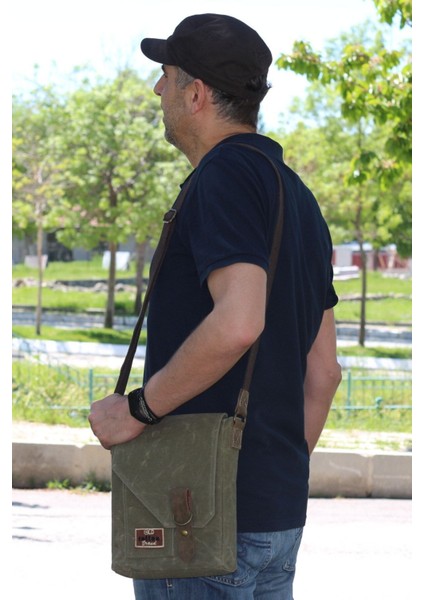 7059 S Pretty Suya Dayanıklı Kumaş Omuz - Mini Laptop - Kahverengi Postacı Çantası indirimleri