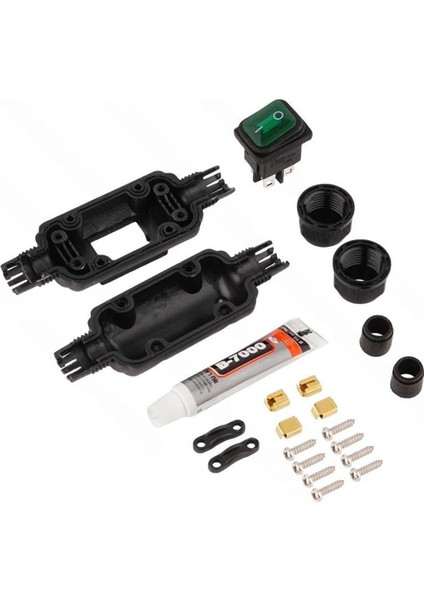 Powermaster PM-26935 Su Geçirmez Siyah Kablo Switch 4 Pin Dış Çephe Aç Kapa Düğme Anahtar Neme Dayanıklı fiyatları