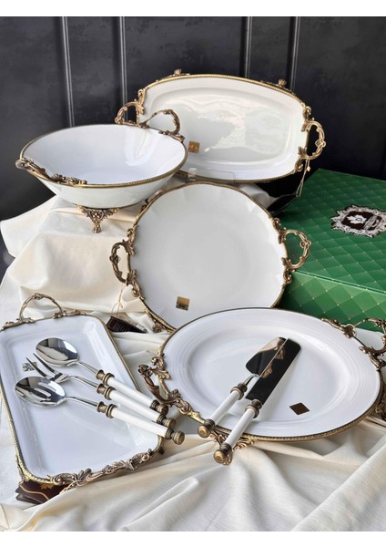 Antique White Sunum Set 10 Parça