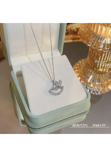 Bayan Titanyum Çelik Kolye Kolye Zinciri (Yurt Dışından)