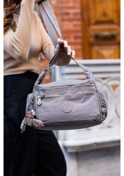 Sanmorris Kadın Suya Dayanıklı Paraşüt Kumaş Çok Gözlü Ayarlanabilir Çapraz Askılı Omuz Çantası 3007 modelleri