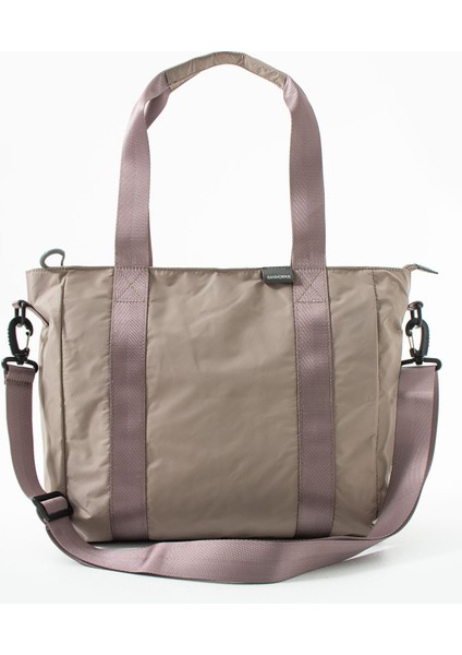 Sanmorris Kadın Suya Dayanıklı Paraşüt Kumaş 2 Bölmeli Ayarlanabilir Çapraz Askılı Tote Çanta 6008