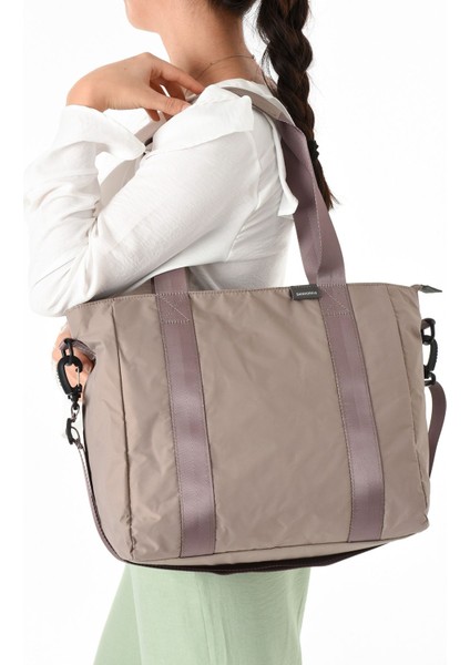 Sanmorris Kadın Suya Dayanıklı Paraşüt Kumaş 2 Bölmeli Ayarlanabilir Çapraz Askılı Tote Çanta 6008 modelleri