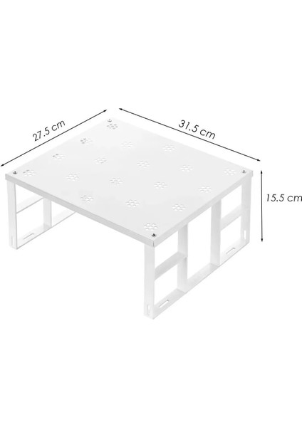 Beyaz 1 Adet Dolap Içi Düzenleyici Raf, Bardak Rafı, Düzenleme Rafı Org-01 Metal 1 Parça fiyatları