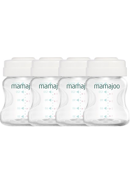 Anne Sütü ve Mama Saklama Seti 4x150 ml | Biberon ve Göğüs Pompası Uyumlu Kapaklı Saklama Kabı