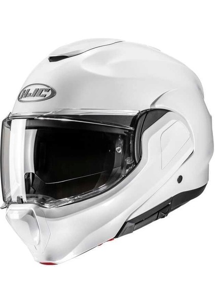Kask Hjc F100 Inci Beyazı 180 Derece Çene Açılır