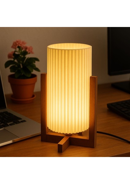 Ahşap Ayaklı Silindir Masa Lambası – Modern LED Aydınlatma, Gece Lambası ve Çalışma Masası Işığı fiyatları