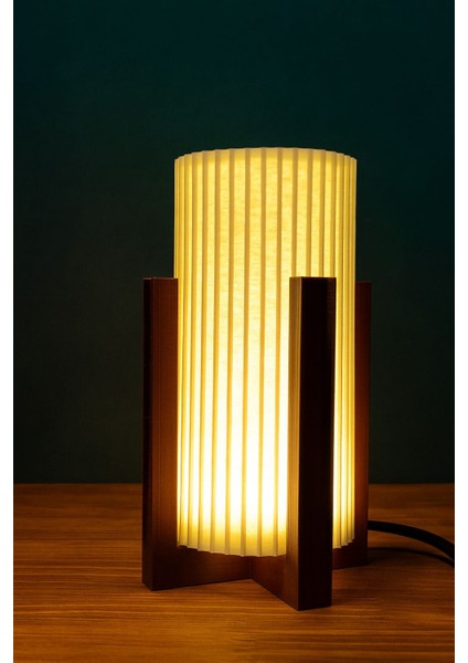 Ahşap Ayaklı Silindir Masa Lambası – Modern LED Aydınlatma, Gece Lambası ve Çalışma Masası Işığı modelleri