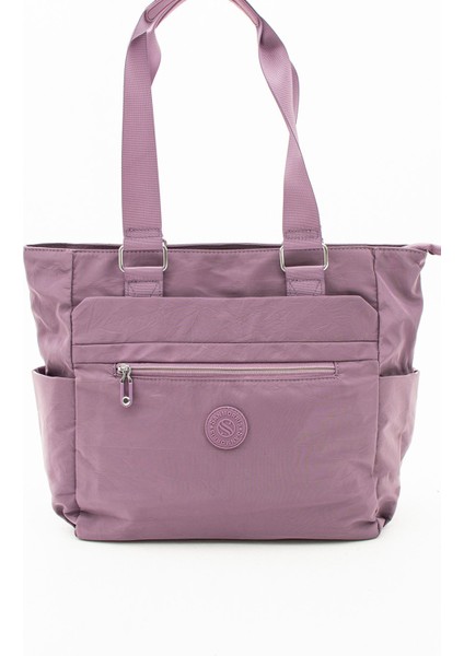 Sanmorris Unisex Suya Dayanıklı Krinkıl Kumaş Çok Gözlü Çapraz Okul, Seyahat ve Omuz Çantası 4003