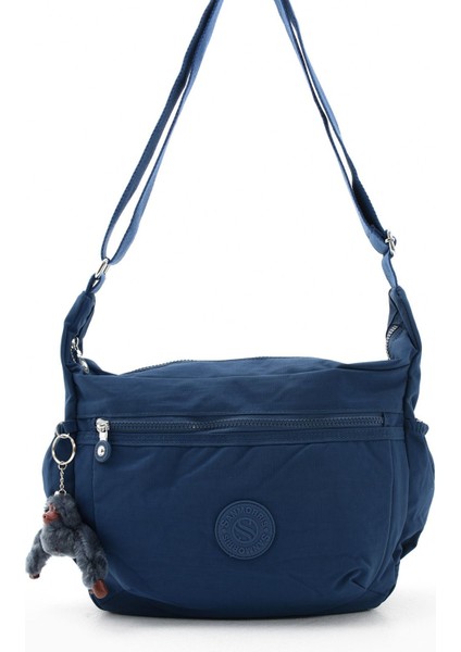 Sanmorris Unisex Suya Dayanıklı Krinkıl Kumaş Çok Gözlü Çapraz Okul, Seyahat ve Omuz Çantası 3045 modelleri