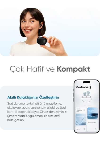 Akıllı Kulaklık Anc ve Uygulama Destekli Yüksek Ses Kalitesi