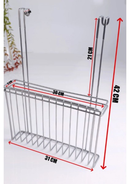 Tr Askılı Metal Kesme Tahtası Düzenleyici - Magazinlik Dergi Organizer Siyah 1 Metal fiyatları