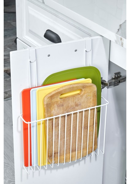 Tr Askılı Metal Kesme Tahtası Düzenleyici - Magazinlik Dergi Organizer Siyah 1 Metal modelleri