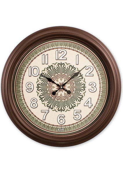 Kahverengi Dekoratif Duvar Saati, Şık ve Modern Tasarım