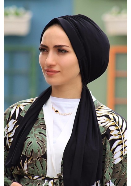 Tasarım Bone Hazır Bone Hazır Şal Siyah