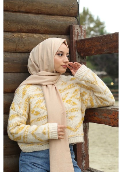 Fivescarf Pamuk Kraş Caz Şal Dore Bej fiyatları