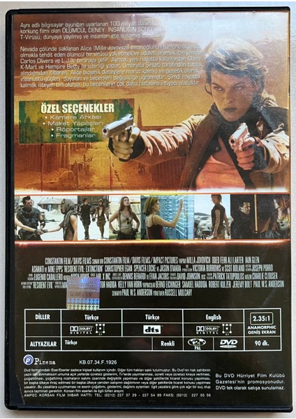 Ölümcül Deney Insanlığın Sonu DVD (Orjnal Dönem Baskı Dvd) fiyatları