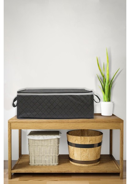 Tela 8 Adet Kapitone Desenli Bazaaltı Gri Hurç 60X40X22 Gri 8 fiyatları