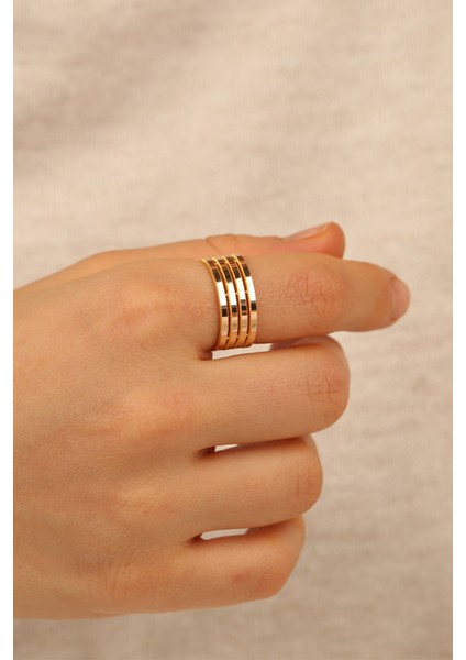 4 Sıra Ajda Altın Yüzük ÇGKY0040 modelleri