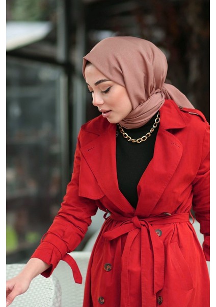 Fivescarf Pamuk Kraş Caz Şal Gül Kurusu
