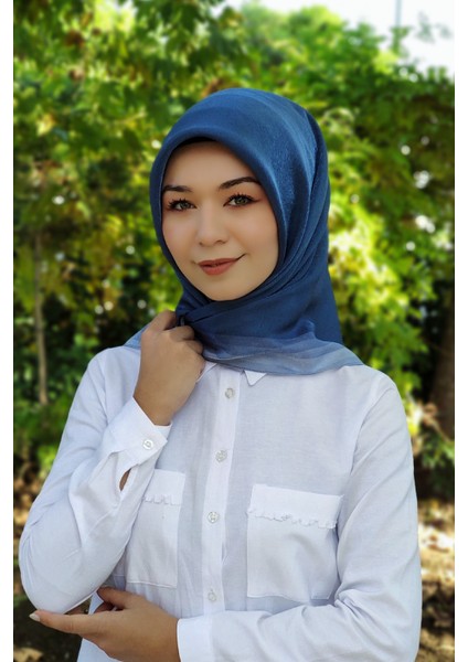 Kristal Kehribar Abiye Eşarp Indigo