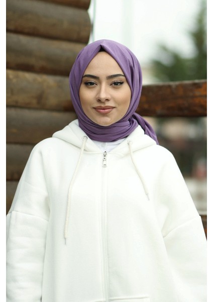 Fivescarf Pamuk Kraş Caz Şal Lavanta modelleri