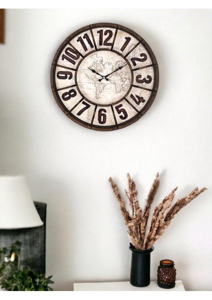 Şık Eskitme Duvar Saati 50 Cm, Ev Dekorasyonu Için Mükemmel Seçenek fiyatları