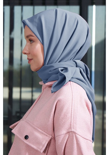 Medine Ipeği Eşarp Açık Indigo