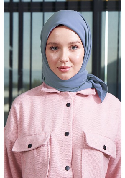 Medine Ipeği Eşarp Açık Indigo