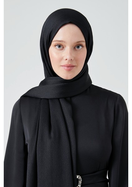 Fivescarf Crystal Janjan Abiye Şal Siyah