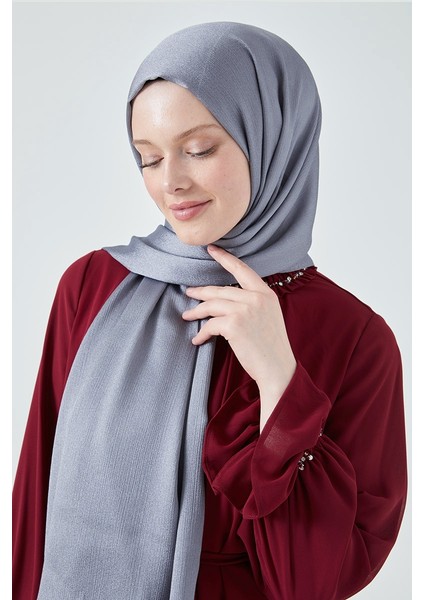 Fivescarf Crystal Janjan Abiye Şal Koyu Gri